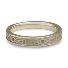 Extra Narrow Labyrinth Wedding Ring in 14K White Gold