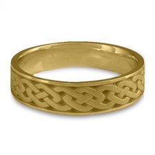 Narrow Celtic Link Wedding Ring in 18K Yellow Gold