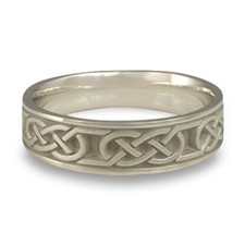 Narrow Love Knot Wedding Ring in 14K White Gold