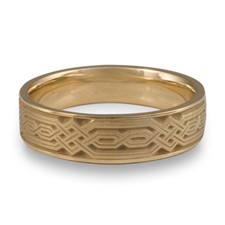 Narrow Persian Wedding Ring in 14K Yellow Gold