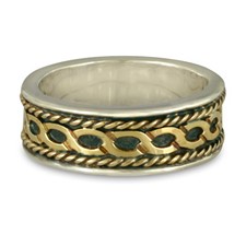 Rope Twist Wedding Ring in Two Tone