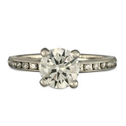 Solitaire Engagement Ring in 14K White Gold