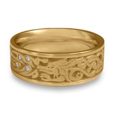 The Guardian Wedding Ring with Gems in 14K Yellow Gold