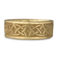 Wide Celtic Arches Wedding Ring in 14K Yellow Gold