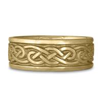 Wide Infinity Wedding Ring in 14K Yellow Gold