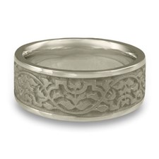 Wide Morocco Wedding Ring in Platinum