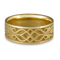 Wide Tulip Braid Wedding Ring in 18K Yellow Gold