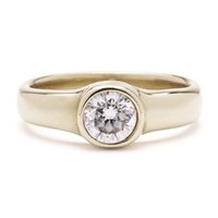 Aces Engagement Ring in 18K White Gold