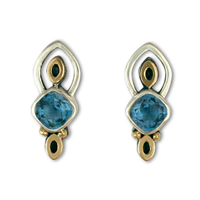 Aladdin Earrings in Swiss Blue Topaz