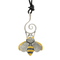 Apis Bee Pendant in Two Tone