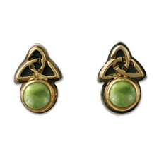 Aria Round Earrings in Peridot