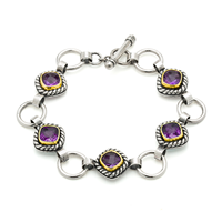 Athena Bracelet With Gems in Amethyst