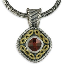 Athena Pendant in Garnet