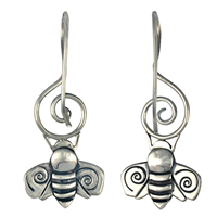 Bee Symphony Earrings in Sterling Silver
