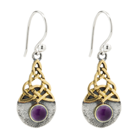 Blue Moon Two Tone Earrings in Amethyst