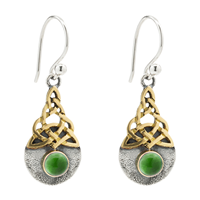 Blue Moon Two Tone Earrings in Peridot