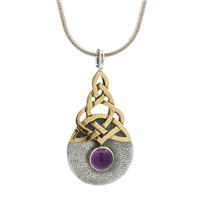 Blue Moon Two Tone Pendant in Amethyst