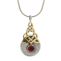 Blue Moon Two Tone Pendant in Garnet