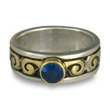 Bordered Ravena Engagement Ring in Sapphire