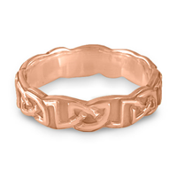 Borderless Heart Wedding Ring in 14K Rose Gold