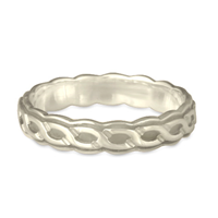 Borderless Rope Wedding Ring Edge in Platinum