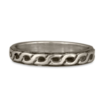 Borderless Rope Wedding Ring Straight in Sterling Silver