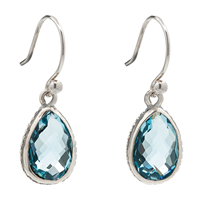 Briolette Earrings Small in Sky Blue Topaz