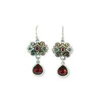 Cascade Earrings in Garnet