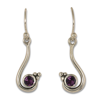 Celada Earrings with Gem in Amethyst