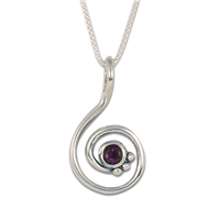 Celada Pendant with Gem in Amethyst