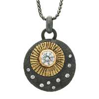 Celeste Pendant with Diamond in Two Tone