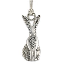 Celtic Hare Pendant in Sterling Silver