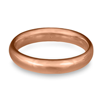 Classic Comfort Fit Wedding Ring 4mm in 14K Rose Gold