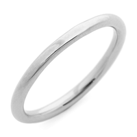 Classic Domed Comfort Fit Wedding Ring 2mm in Platinum