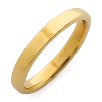 Classic Domed Comfort Fit Wedding Ring 3mm in 14K Yellow Gold