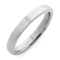 Classic Domed Comfort Fit Wedding Ring 3mm in Platinum