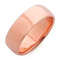 Classic Domed Comfort Fit Wedding Ring 8mm in 14K Rose Gold