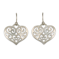 Collette s Heart Earring in Sterling Silver