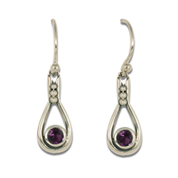 Droplet Earrings in Amethyst