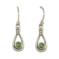 Droplet Earrings in Peridot