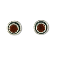 Eclipse Stone Earrings in Garnet