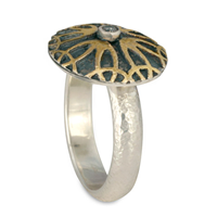 Elona Ring with Diamond in Two Tone