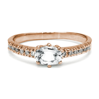 Eva Solitaire Ring in 14K Rose Gold