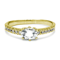 Eva Solitaire Ring in 14K Yellow Gold