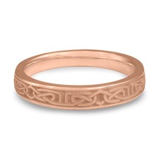 Extra Narrow Labyrinth Wedding Ring in 14K Rose Gold