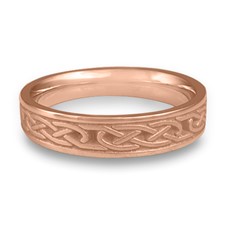 Extra Narrow Love Knot Wedding Ring in 14K Rose Gold
