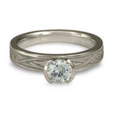 Extra Narrow Papyrus Engagement Ring in Diamond