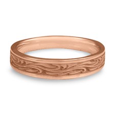 Extra Narrow Starry Night Wedding Ring in 14K Rose Gold