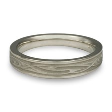 Extra Narrow Yin Yang Wedding Ring in Stainless Steel