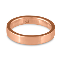 Flat Comfort Fit Wedding Ring 5mm in 14K Rose Gold
